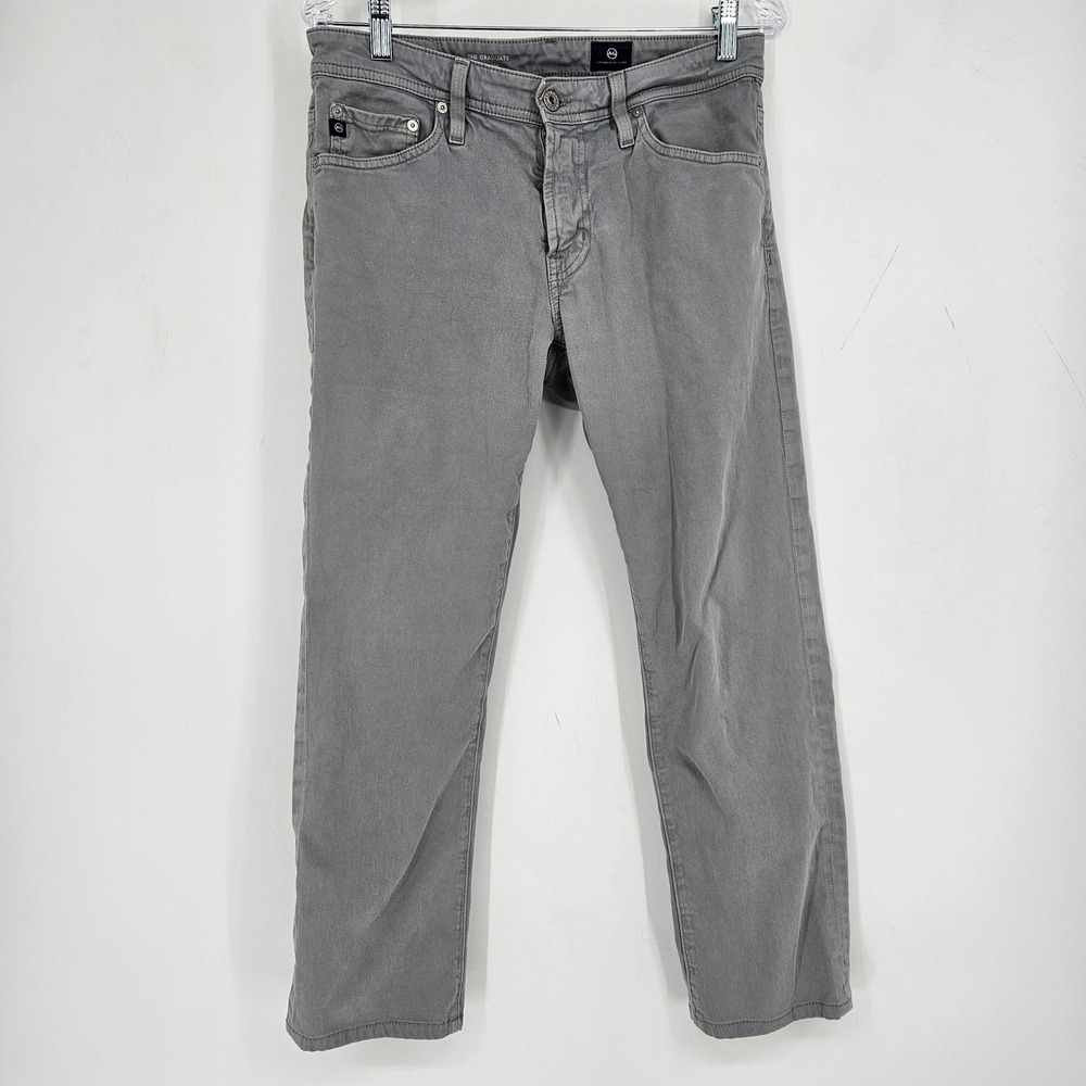 AG Adriano Goldschmied Jeans Mens 30x34 Gray Stretch Graduate Tailored Leg